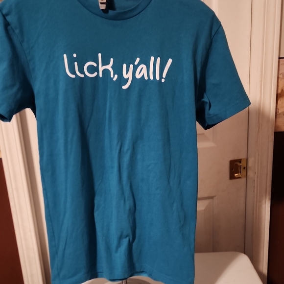 Next Level Apparel Tops - Teal Graphic T-Shirt